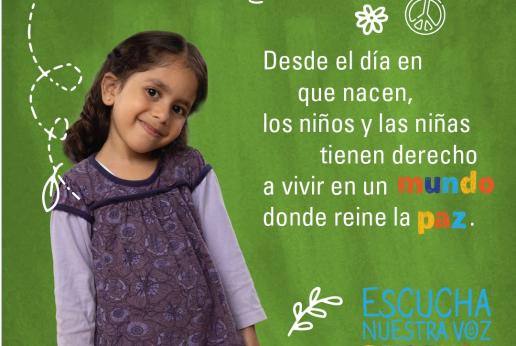 Imagen de la campaña "“Escucha nuestra voz, protege nuestros derechos”